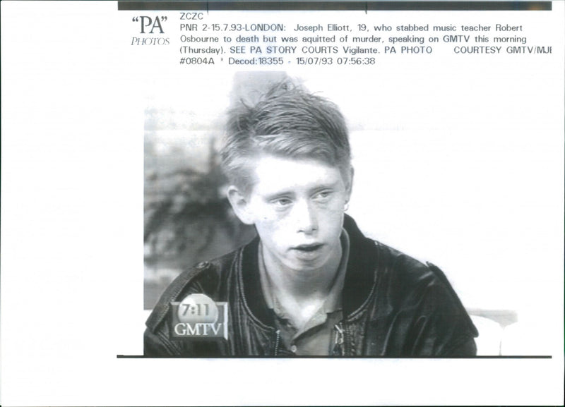 1993 ROBINS ROBERT DEATH MUSIC - Vintage Photograph