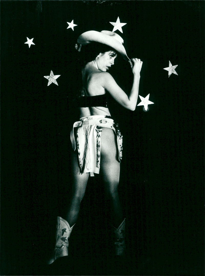 Lotta Ramel in cowboy attire - Vintage Photograph