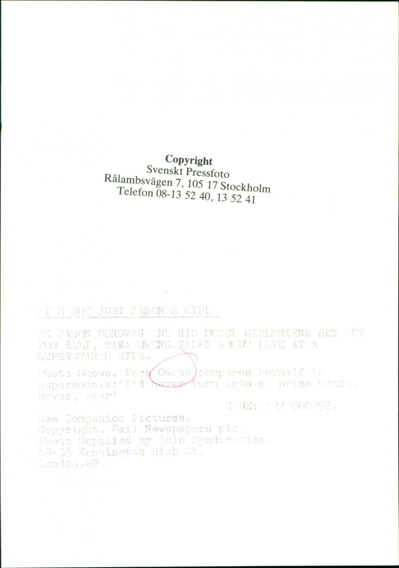 Tara Owens compares herself to supermodels: "I'd never turn into a prima donna, never, ever". - Vintage Photograph