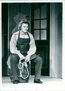 Swedish actor Tord Peterson in play 'Slott och koja' - Vintage Photograph