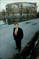 Ake Pettersson, politician. - Vintage Photograph