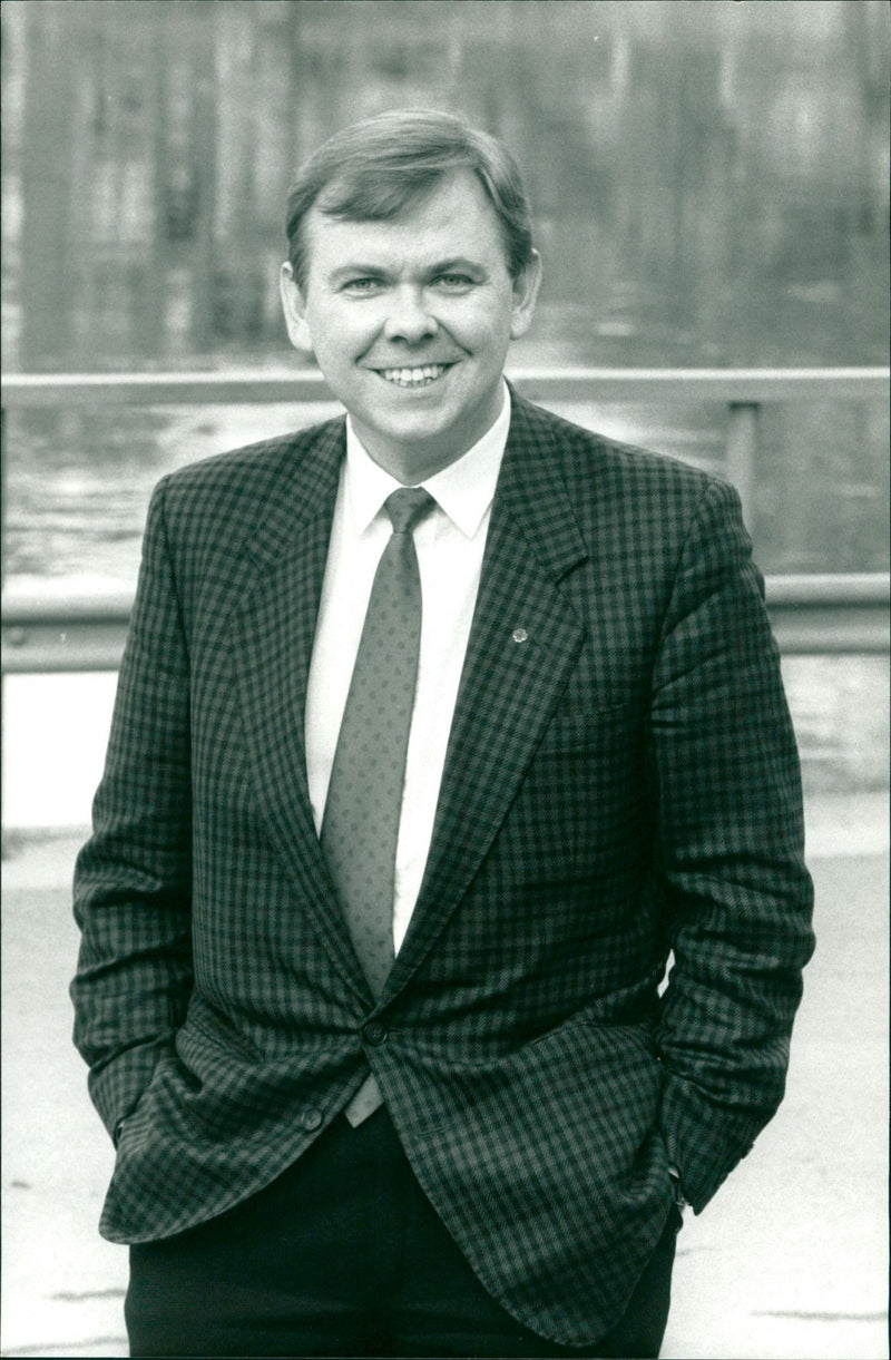 Ake Pettersson, politician. - Vintage Photograph