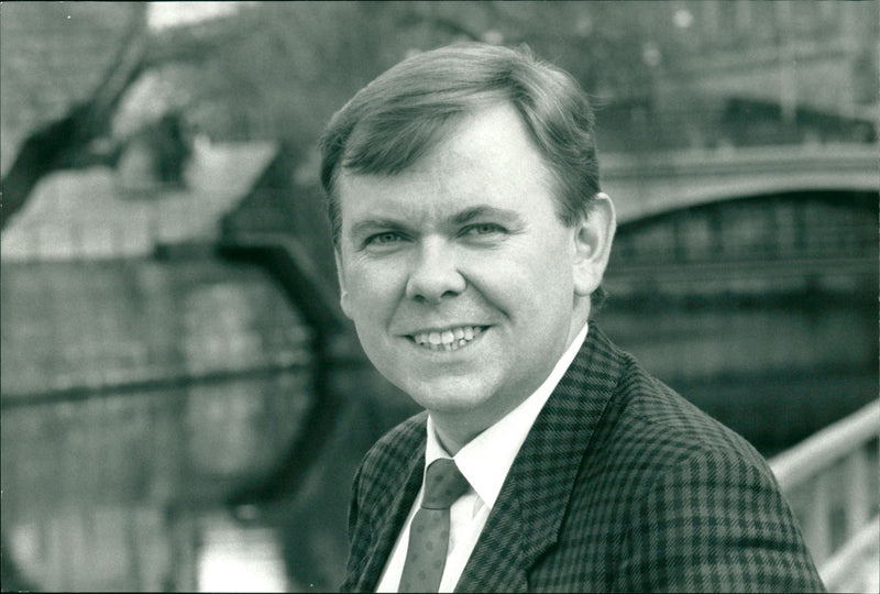 Ake Pettersson, politician. - Vintage Photograph