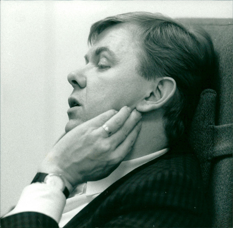 Ake Pettersson, politician. - Vintage Photograph