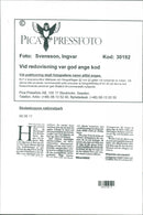 1998 NATURE RESERVED PROTECTED TELEPHONE SWEDEN PICA RESPONSIB - Vintage Photograph