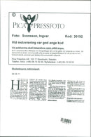 1998 NATURE RESERVED PROTECTED TELEPHONE NATIONAL SWEDEN PICA - Vintage Photograph