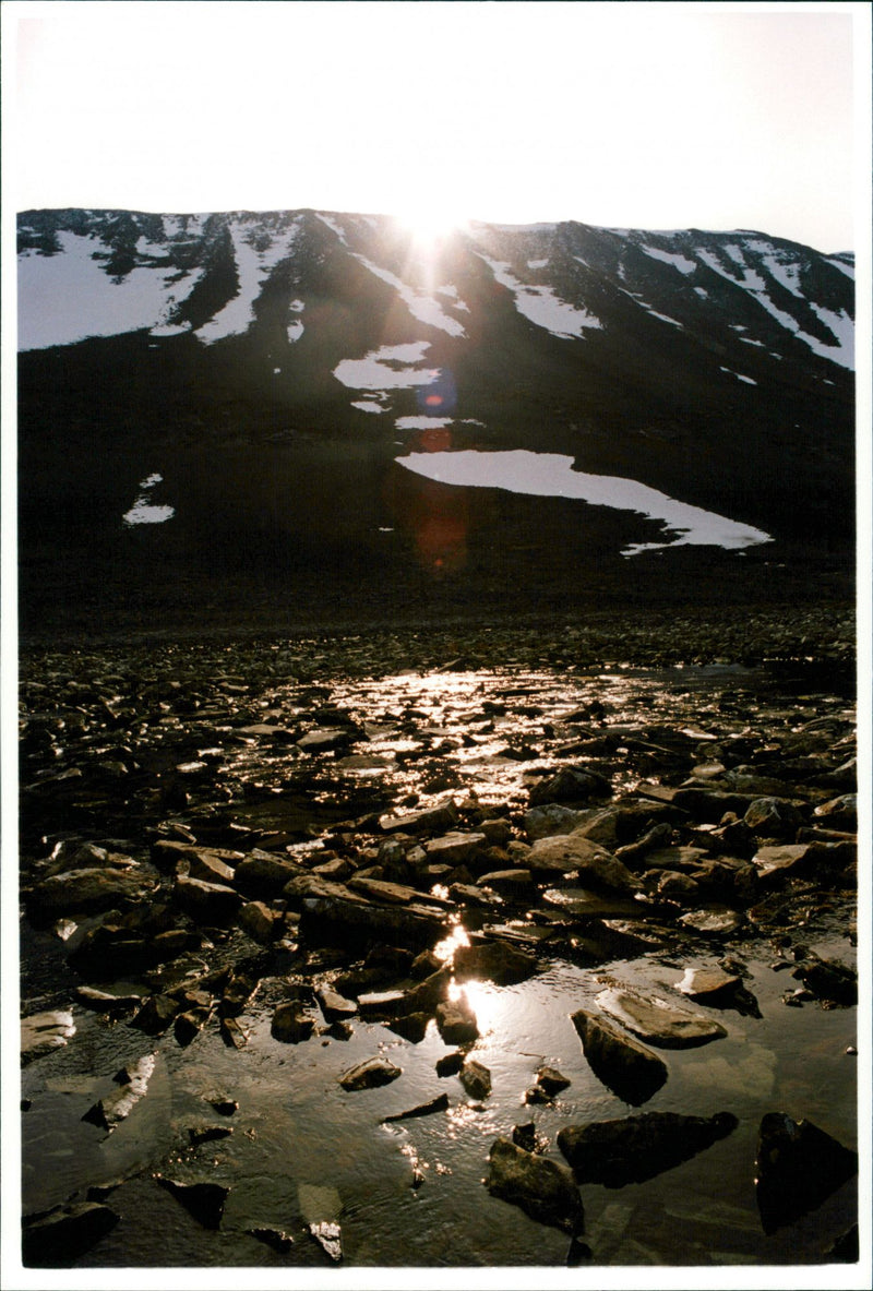 Nature, Mountain pictures. Lapland, Kaskasvagge valley. - Vintage Photograph