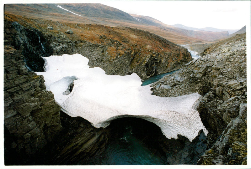 Nature, Mountain pictures. Lapland, Kaskasvagge valley. - Vintage Photograph