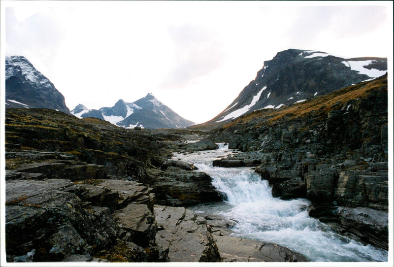 Nature, Mountain pictures. Lapland, Kaskasvagge valley. - Vintage Photograph