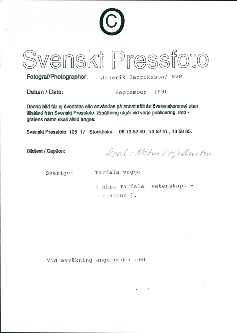 Nature, Mountain pictures, Tarfala cradle. - Vintage Photograph