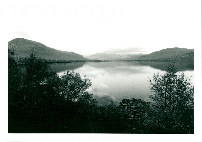 Nature, Mountain pictures. Nikkaluokta with Vistasdalen. - Vintage Photograph