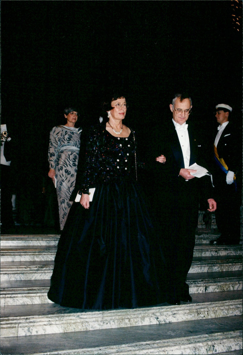 Birgitta Dahl with 1996's Nobel laureate in Physics, David M. Lee - Vintage Photograph