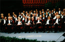 All 1992's Nobel laureates on the podium in the Concert Hall - Vintage Photograph