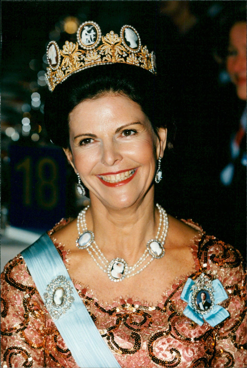 Queen Silvia. - Vintage Photograph