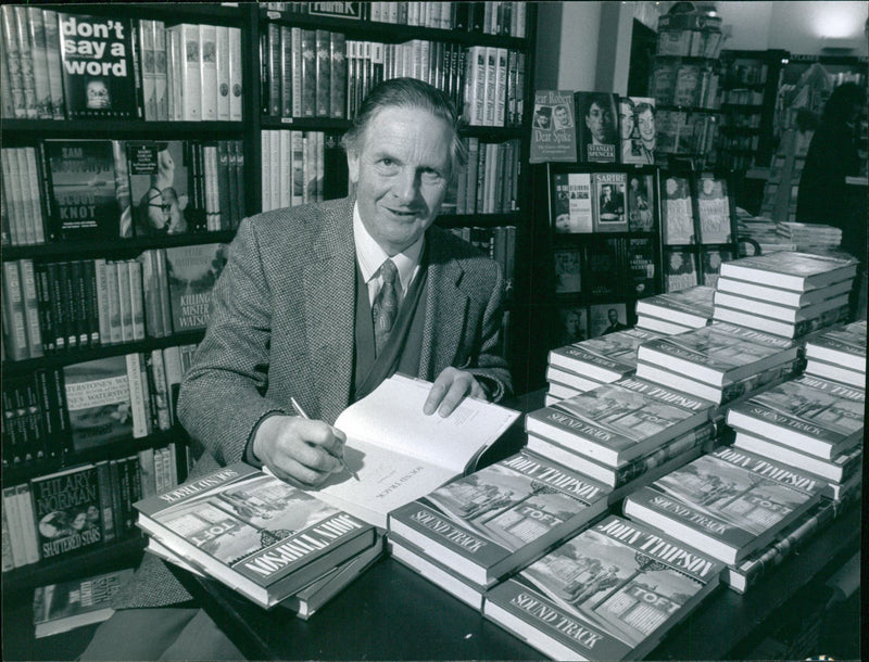 John Timpson signs copies of his latest book - Vintage Photograph