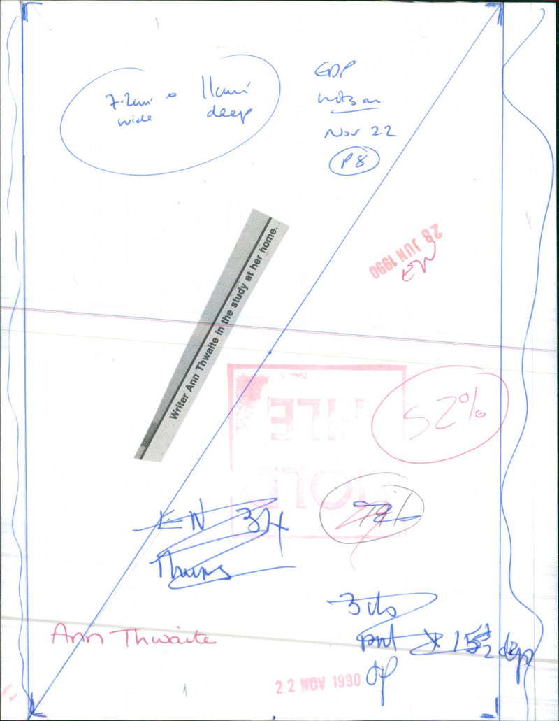 1990 WRITER - Vintage Photograph