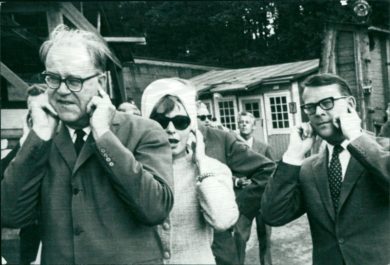 Jens Otto Krag, Tage Erlander, Aina Erlander and Helle Virkner Krag. - Vintage Photograph