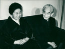 Nobel laureate in literature Yasunari Kawabata with wife Hideko - Vintage Photograph