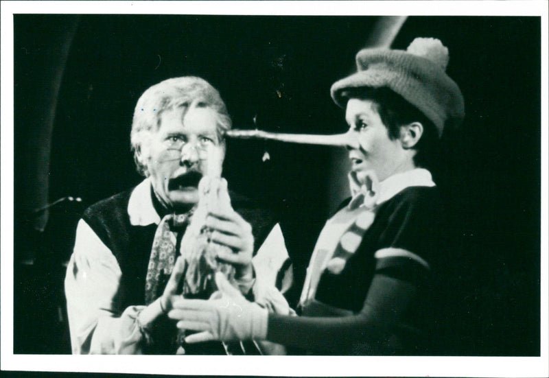 Danny Kaye and Sandy Duncan in the TV musical Pinocchio - Vintage Photograph
