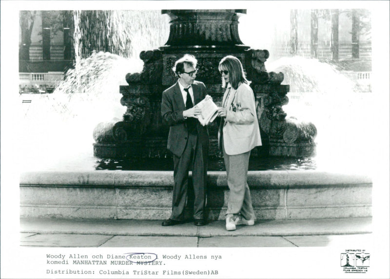 Woody Allen and Diane Keaton in Woody Allen's comedy Manhattan Murder Mystery - Vintage Photograph