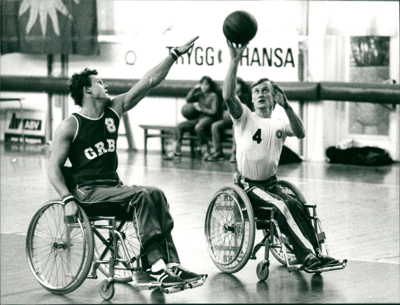 Wheelchair Basketball - Vintage Photograph