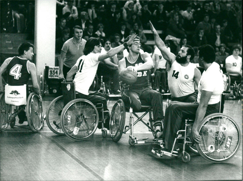 Wheelchair Basketball - Vintage Photograph