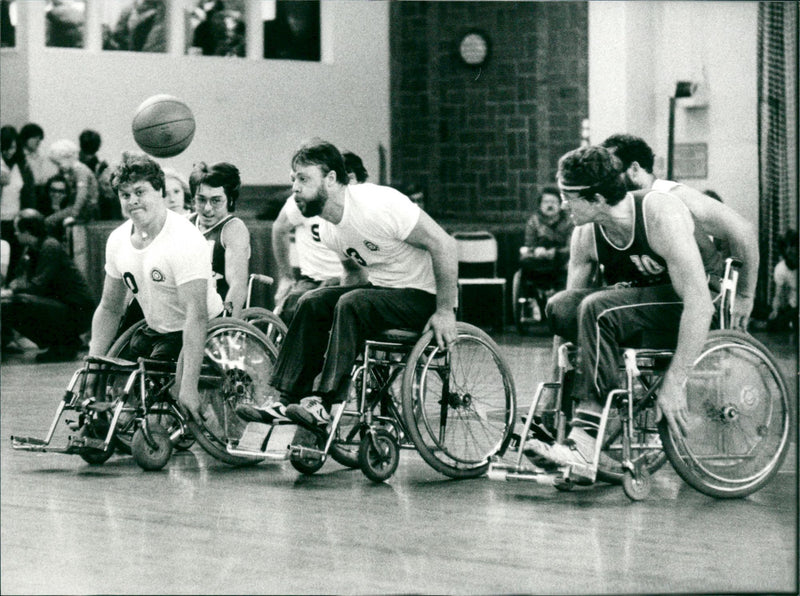 Wheelchair Basketball - Vintage Photograph