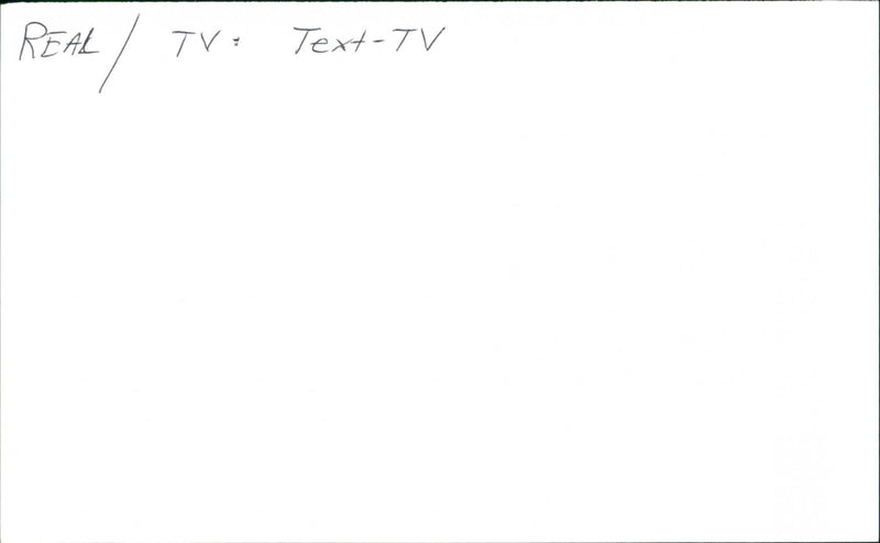 Text-TV. - Vintage Photograph