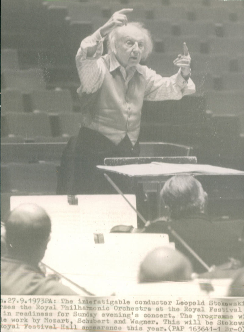 Leopold Stokowski, Conductor. - Vintage Photograph