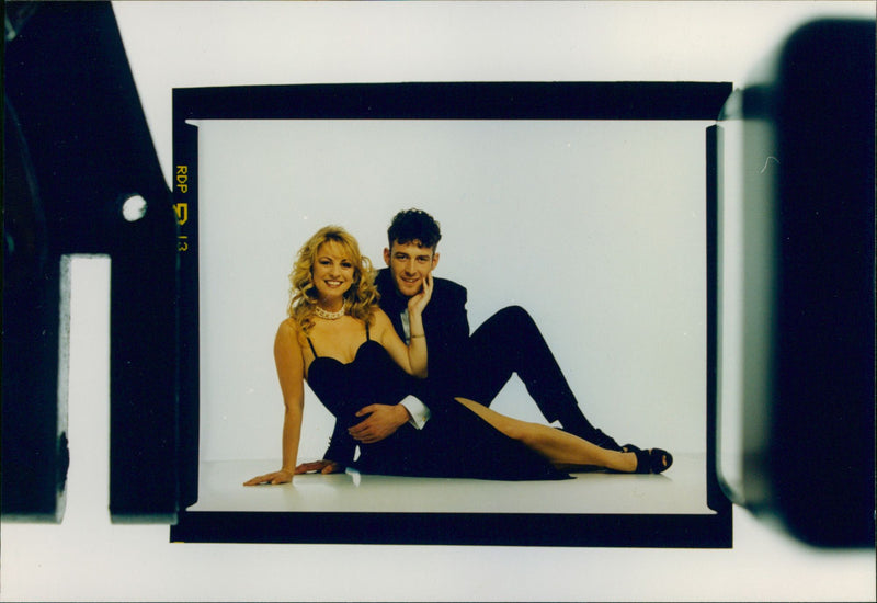 Chris Sutton and his wife Samantha Williamson. - Vintage Photograph