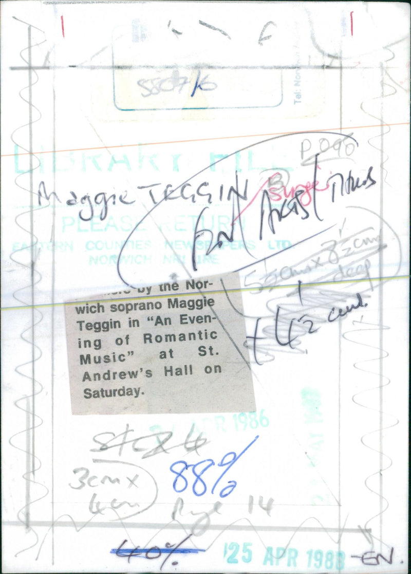 1986 ANDREWS MUSIC - Vintage Photograph