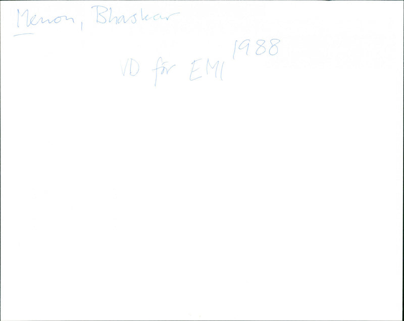 1988 NON EMO BHASKAR CEO OFFICER MUSIC - Vintage Photograph