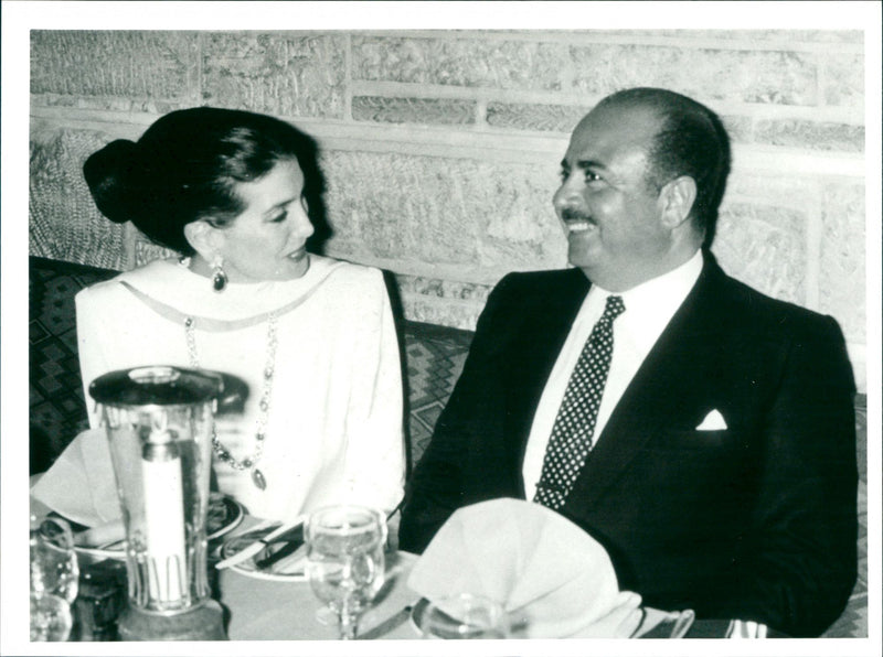 Adnan Khashoggi with Lamia Khashoggi - Vintage Photograph
