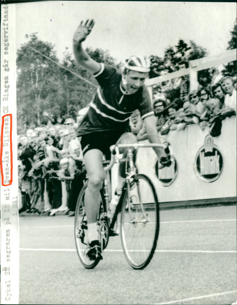 Sven-Ake Nilsson, racing cyclist. - Vintage Photograph