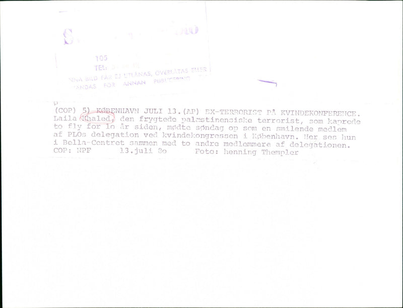 Leila Khaled - Vintage Photograph