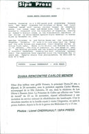 Carlos Saúl Menem, Princess Diana and Zulema Maria Eva Menem. - Vintage Photograph