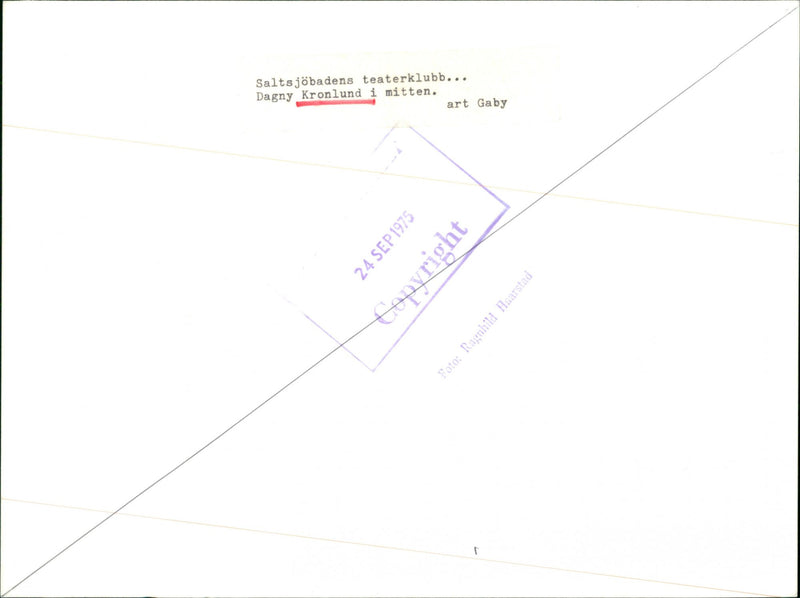 Dagny Kronlund, Musicians. - Vintage Photograph