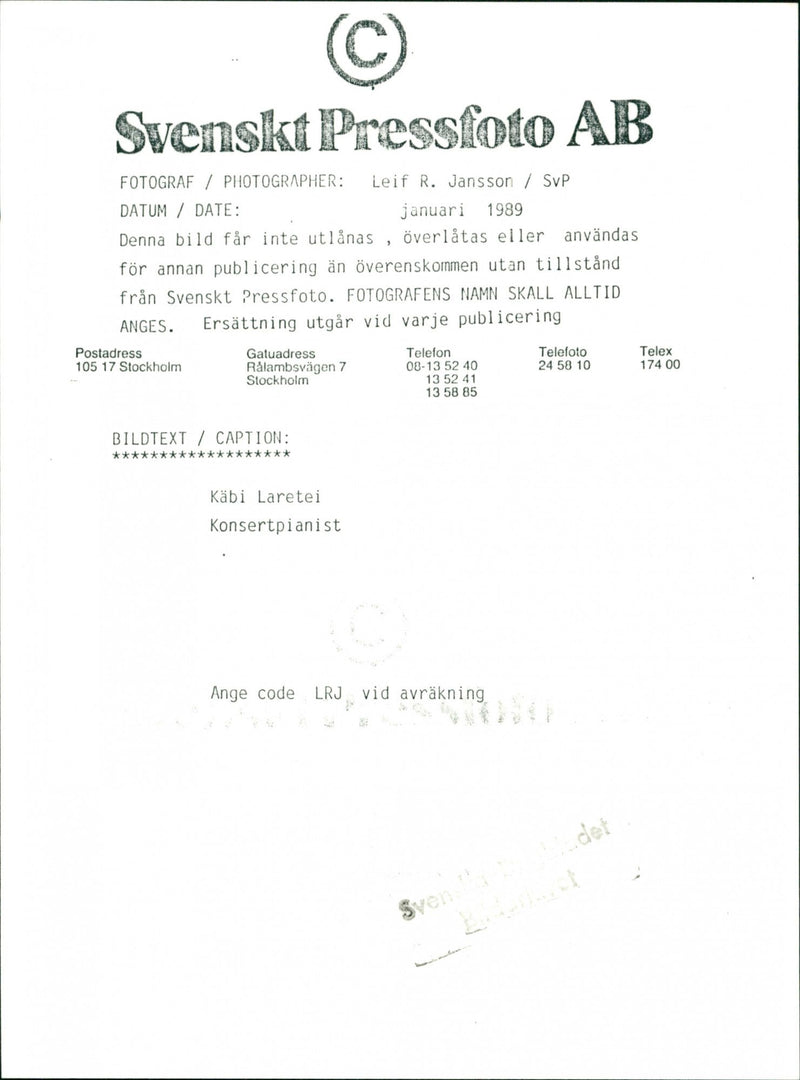 Käbi Laretei, Concert pianist. - Vintage Photograph