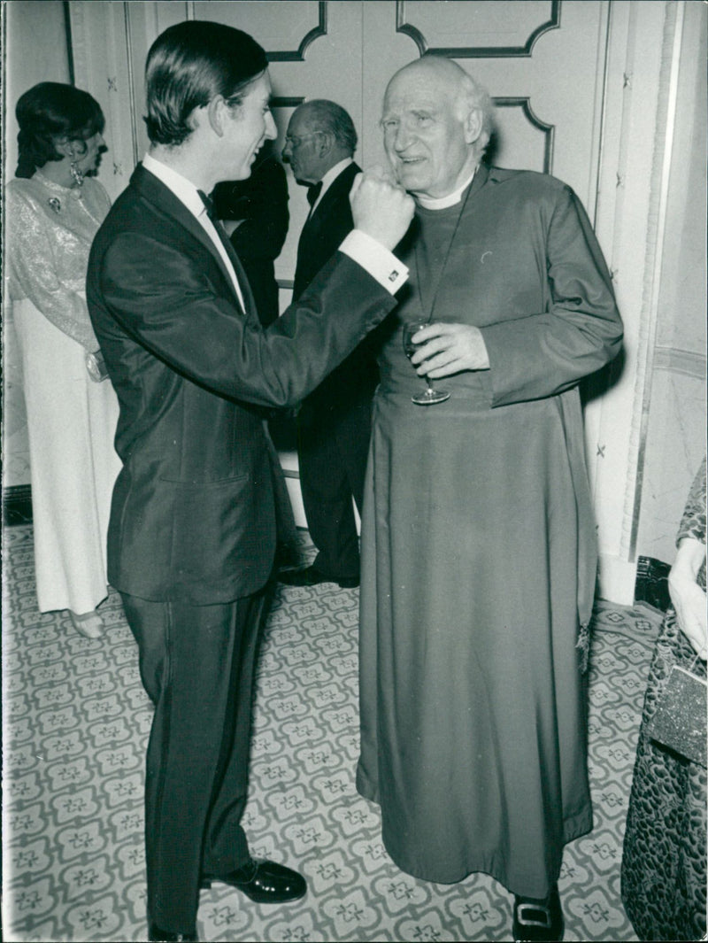 Michael Ramsey and Prince Charles. - Vintage Photograph