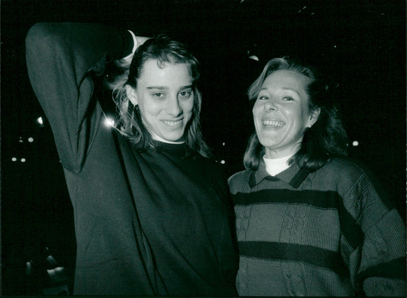 American musical stars Judy Kuhn and Birgitta SvendÃ©n are guests of the Gala Spectacle - Vintage Photograph