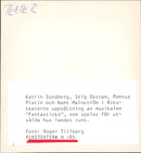 Karen Sundberg, Stig Ekstam, Pontus Platin and Kent Malmstrom in the Set of Musical "Fantasticks" at the National Theater 1985 - Vintage Photograph