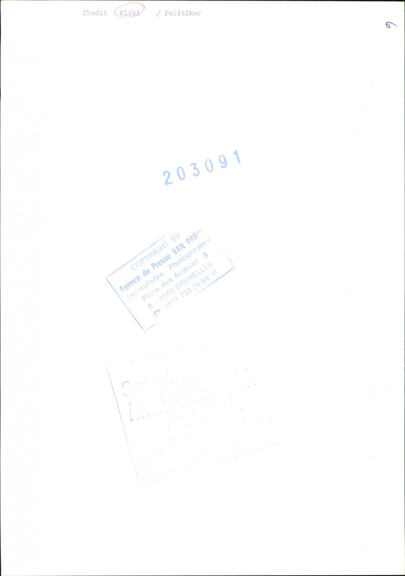 Chedli Klibi, politician. - Vintage Photograph