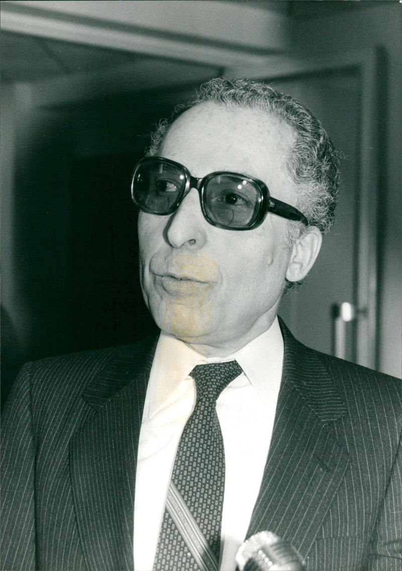 Chedli Klibi, politician. - Vintage Photograph