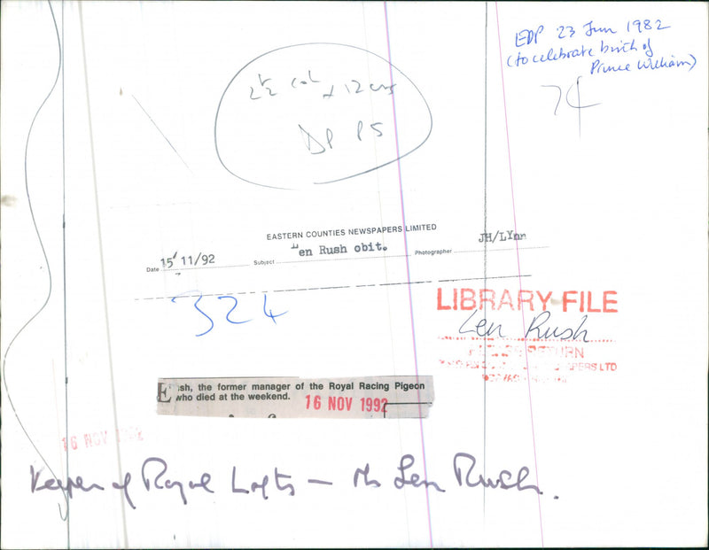 Len Rush - Vintage Photograph