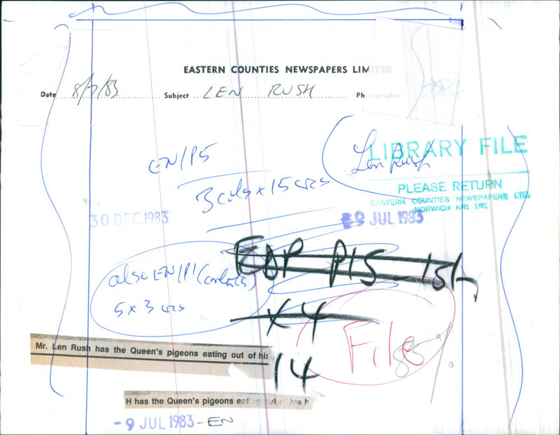 Len Rush - Vintage Photograph