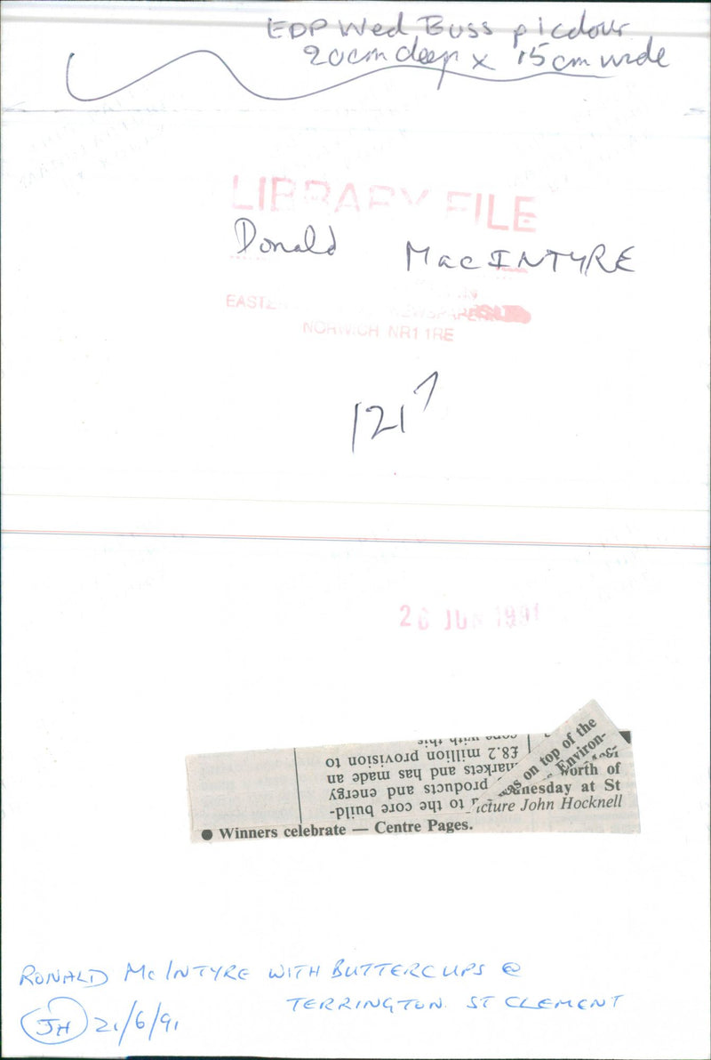 Donald MacIntyre - Vintage Photograph