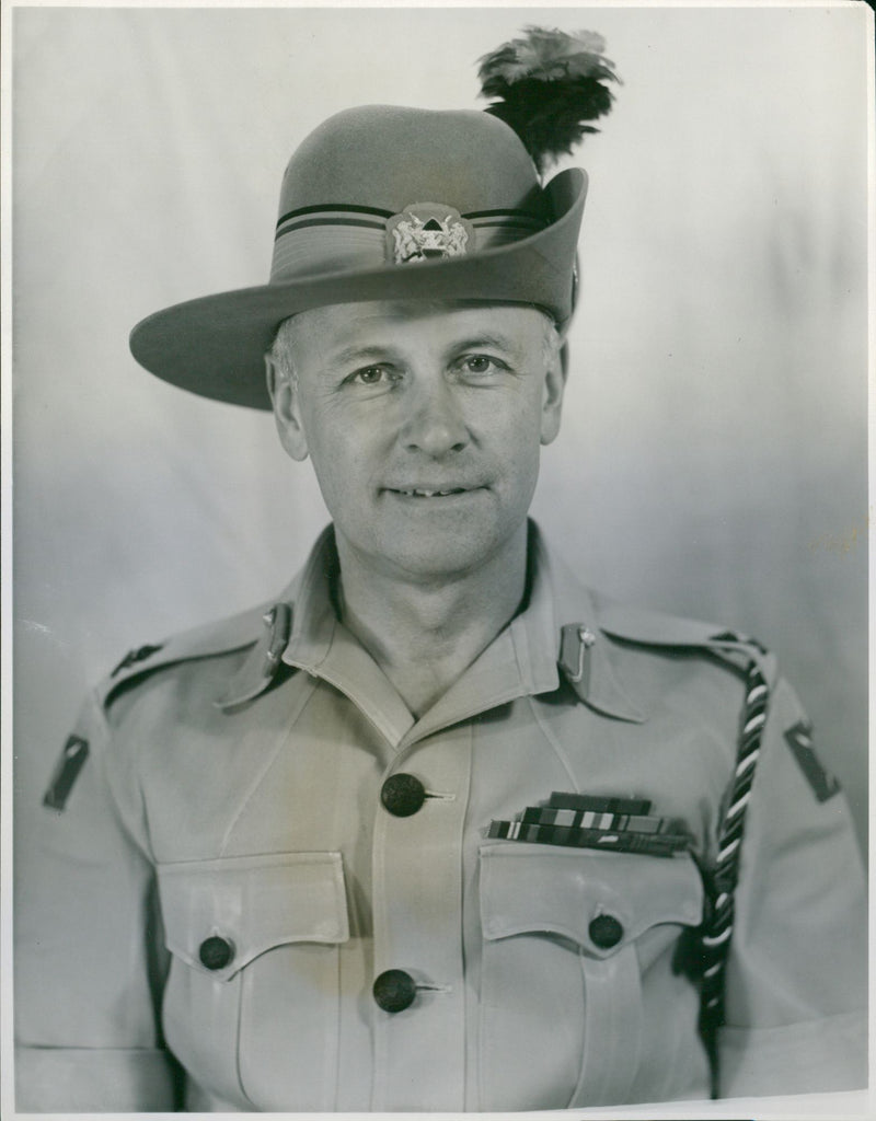 Lieutenant General Sir Ian Freeland in his Kenya Army Uniform - Vintage Photograph