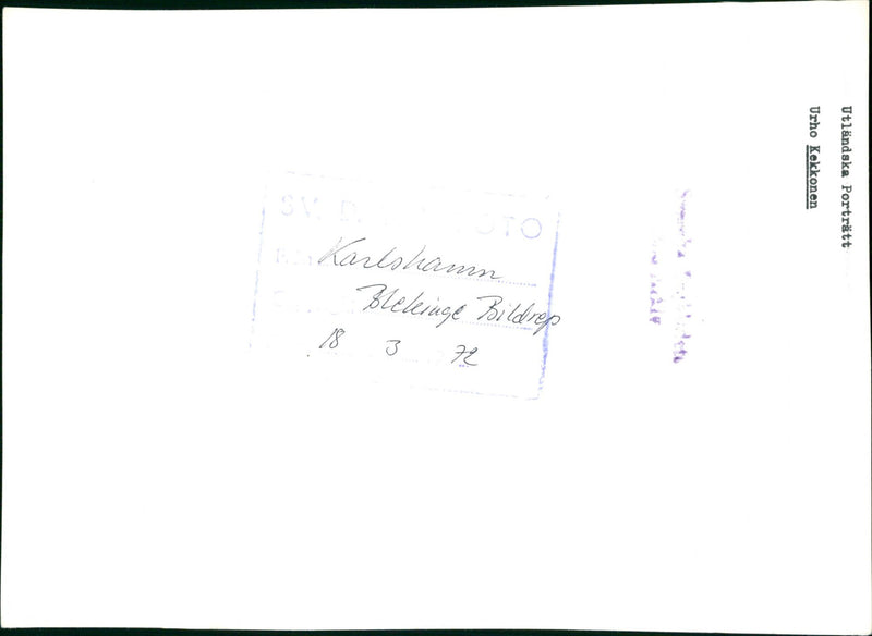 Urho Kekkonen, Politician - Vintage Photograph