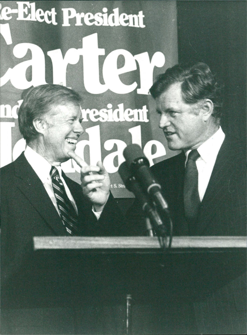 Edward Kennedy and Jimmy Carter - Vintage Photograph