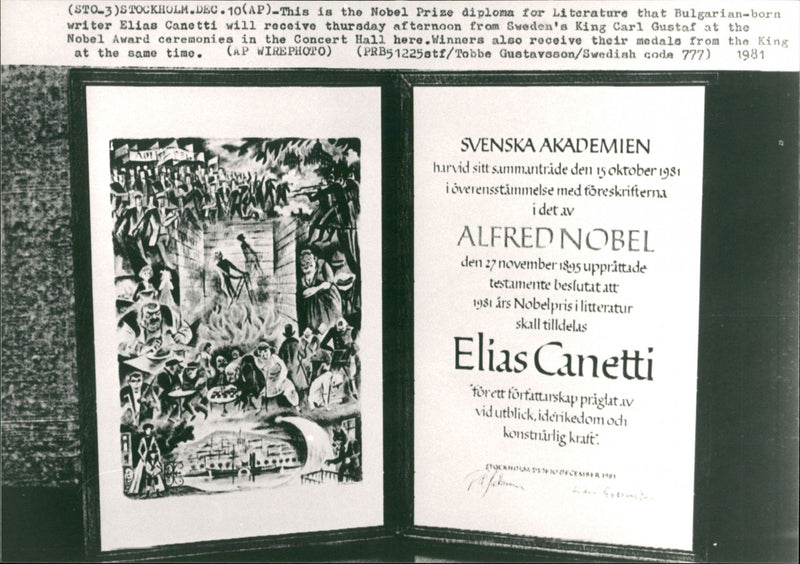 1981 ONCE REAL NOBEL PRIZE INF SWEDISH CONCERT KING - Vintage Photograph